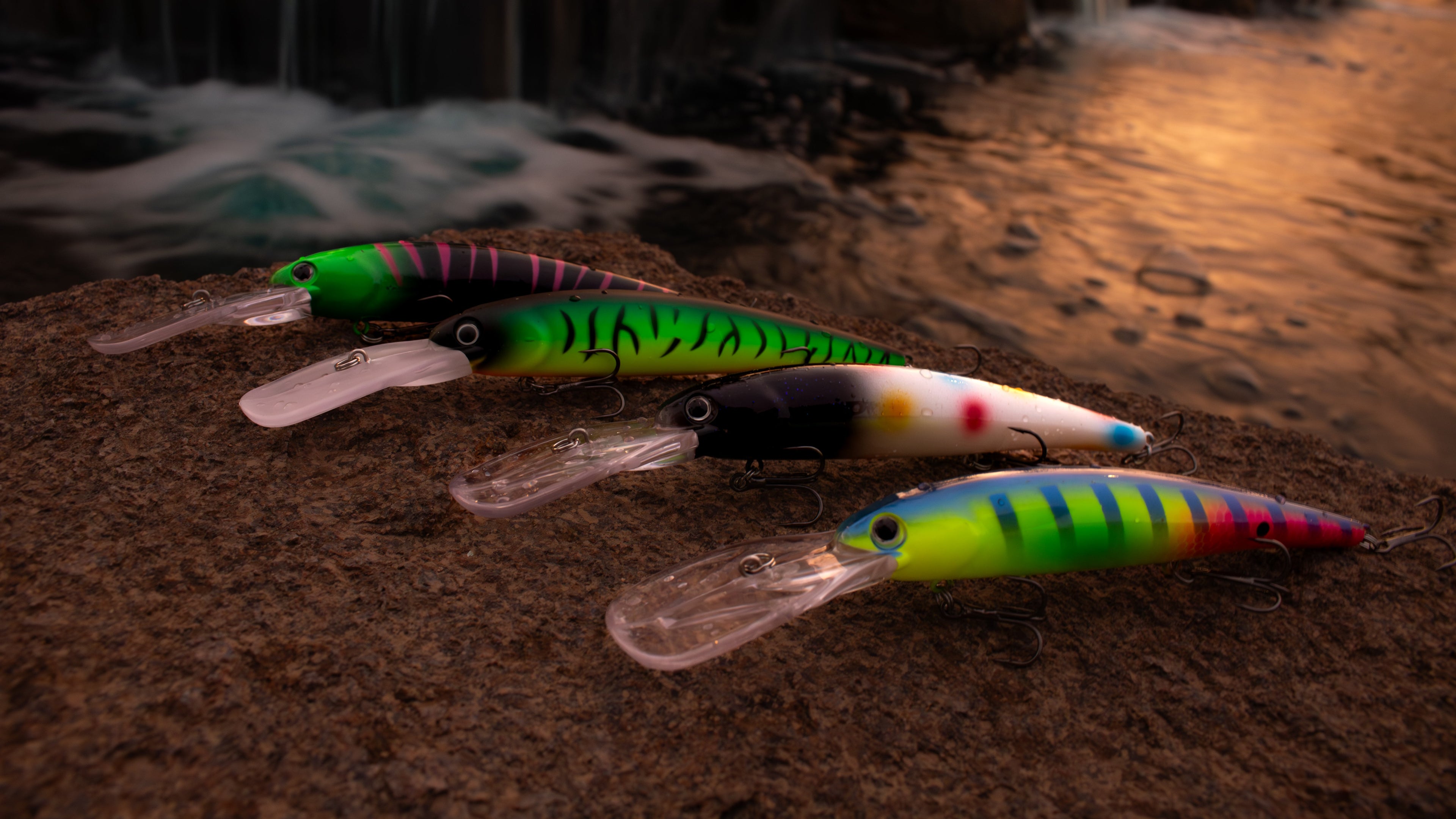 Colorful fishing lures